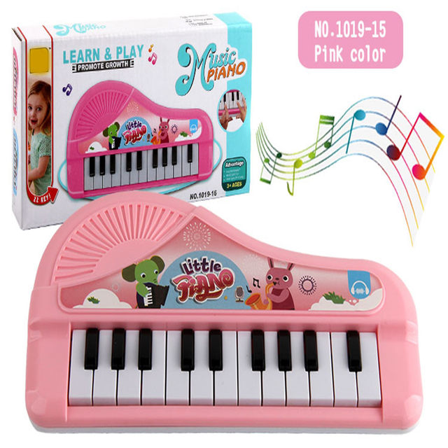 Piano Infantil Elétrico Turbinho E-piano 22 Teclas Branco