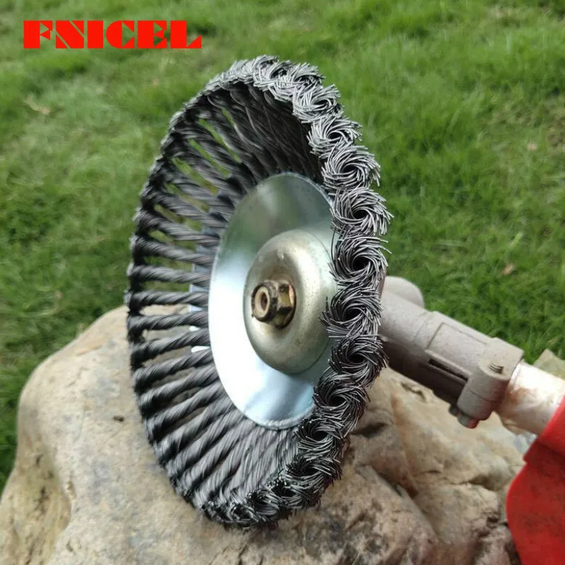 6/8 Zoll Kohlenstoffstahldraht Bruchsicher Abgerundete Kante Unkrauttrimmer Kantenkopf Power Rasenmäher Garten Unkrautbürste Rasenmäher – Detail 1
