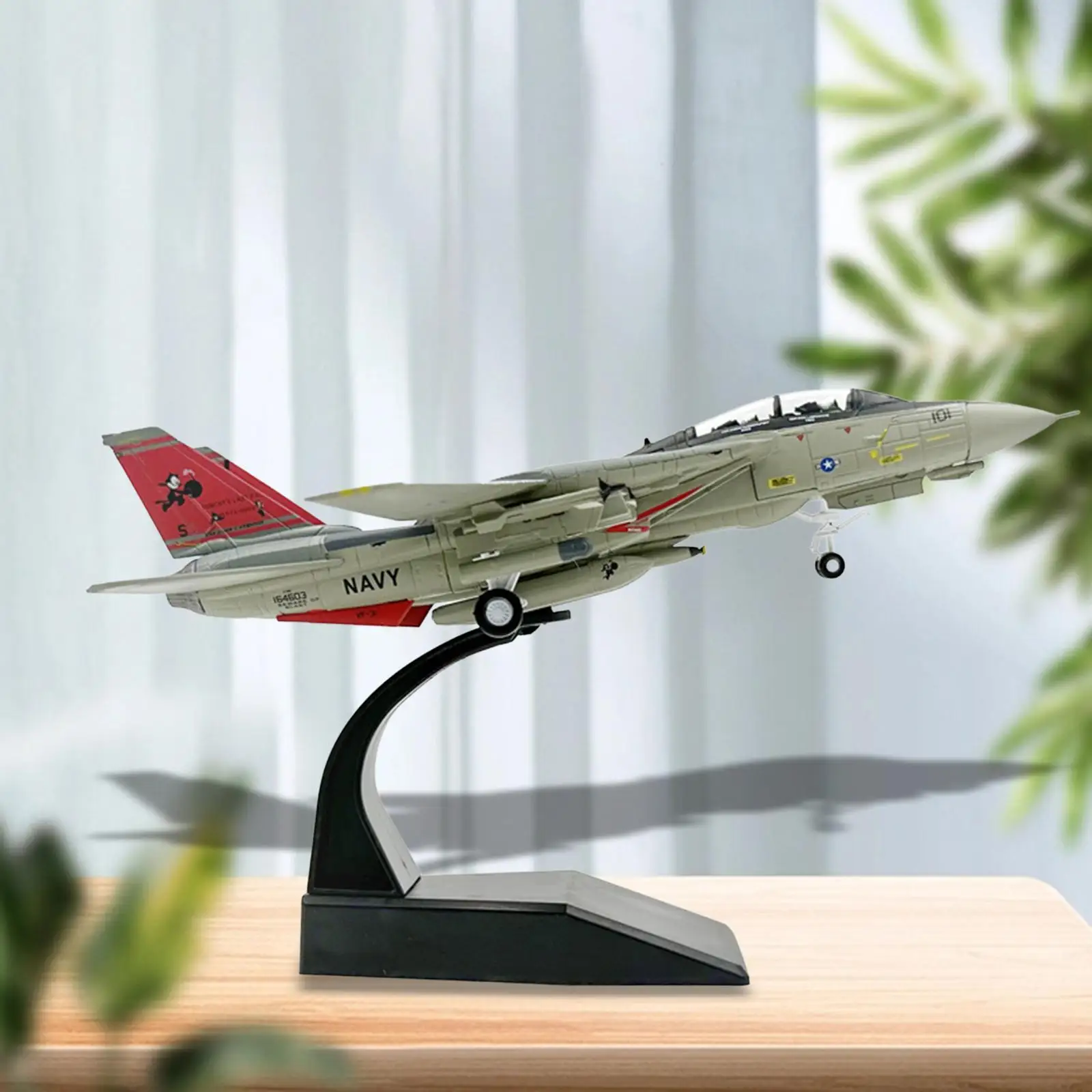 1:100 F 14 USA Carrier Aircraft Adults Gifts Diecast Alloy Model Airplane with Stand for Home Bookshelf Tv Cabinet Office