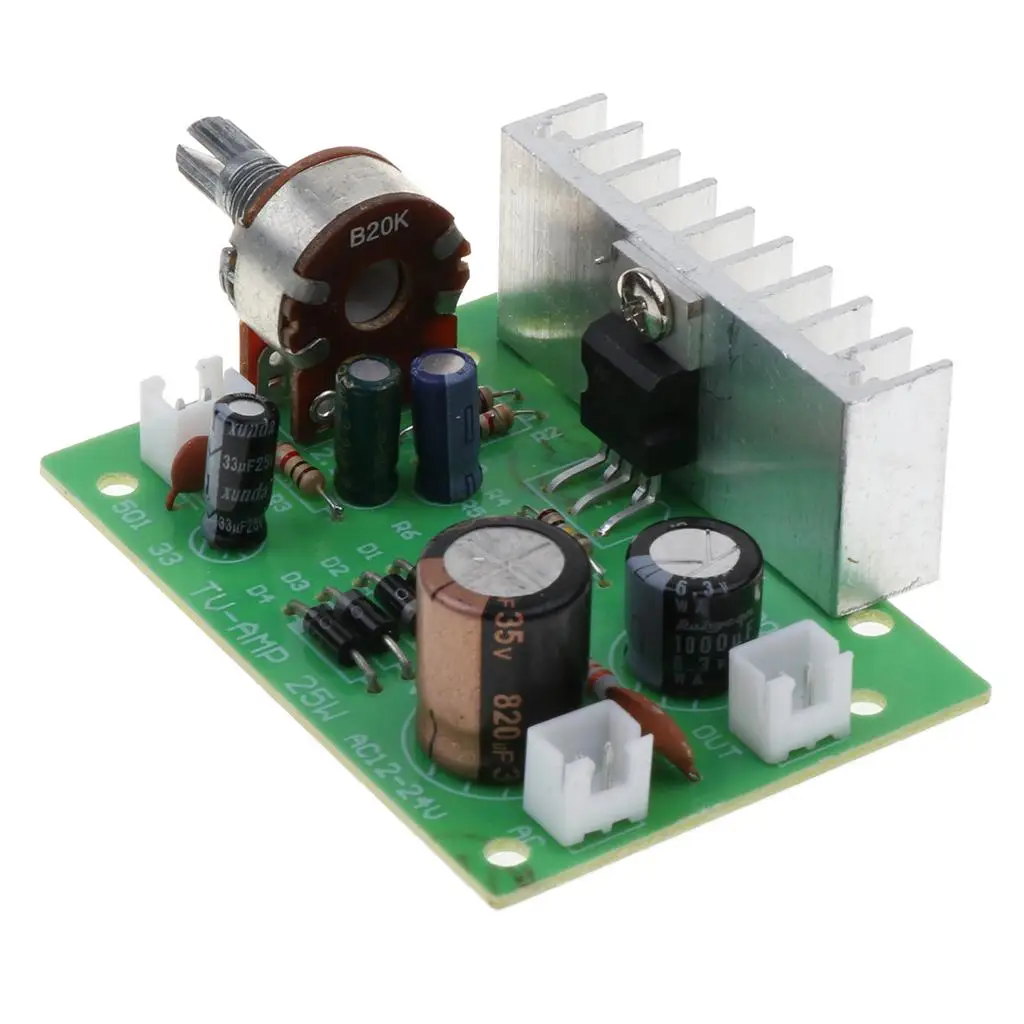 /DC 12v 20w  Mono Audio Power Amplifier Board Assembled Green