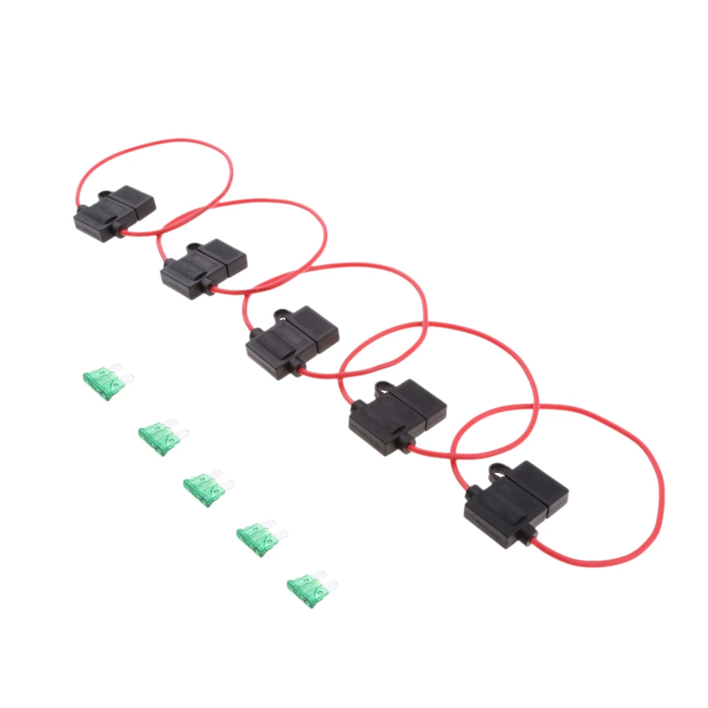 5 Set Car Truck  Waterproof  ATC Fuse Holder for 30AMP Fuses