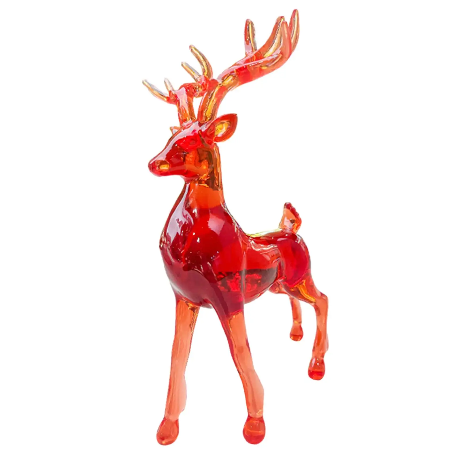 Deer Statue Crafts Transparent Appearance Nordic Resin Art Deer Sculpture Decoration for Home Decoration Shelf Bathroom Cafe Car