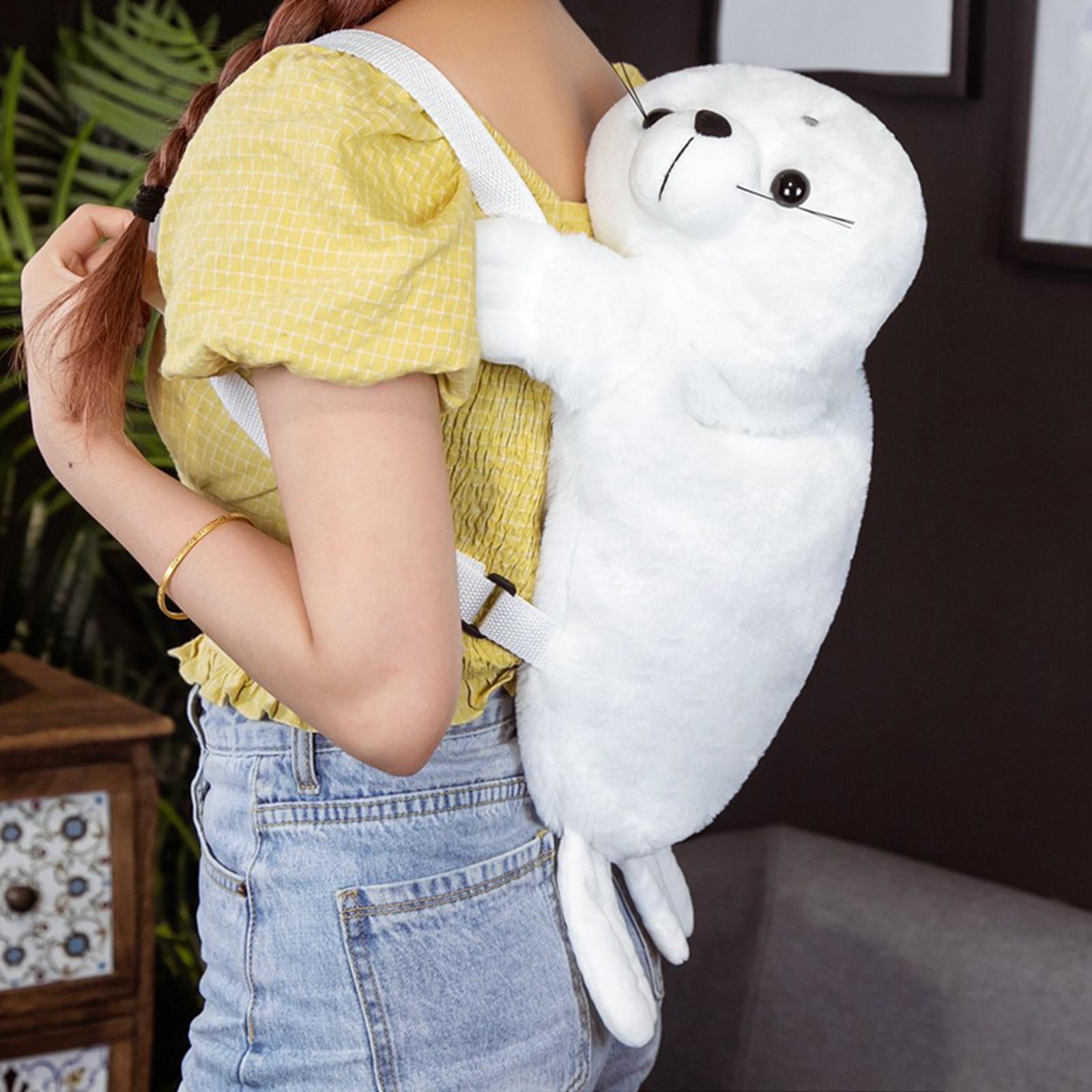 Cute Seal Backpack Animal Bag Girls Women Casual Adjustable Soft Bag for Travel Outdoor Birthday Gift