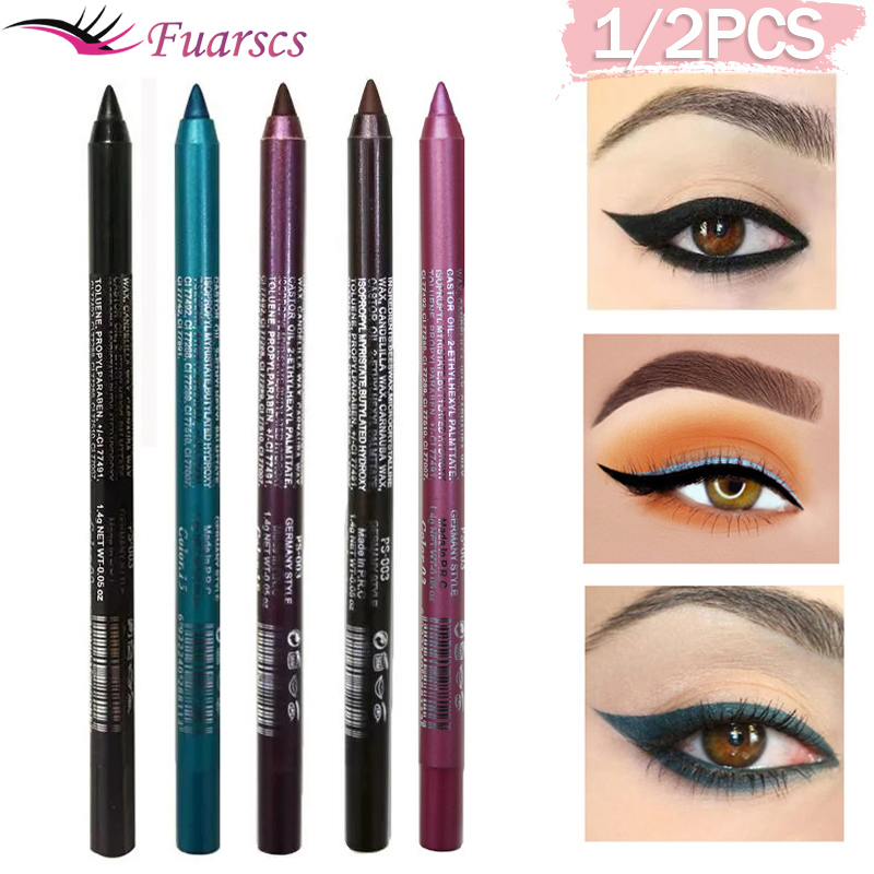 Best of 6 Color Long-lasting Eyeliner Pencil Waterproof Pigment Green Brown Eyeliner Pen Women Color Eye Makeup Cosmetics Color Eyeliner Reviews & Tips