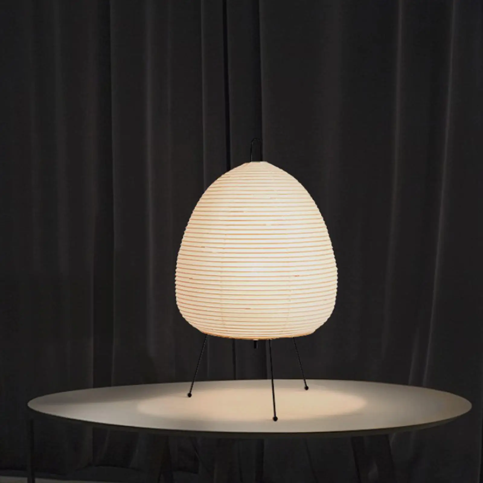 Nordic Bedside Table Lamp Paper Lantern Night Light for Bedroom Office Decor