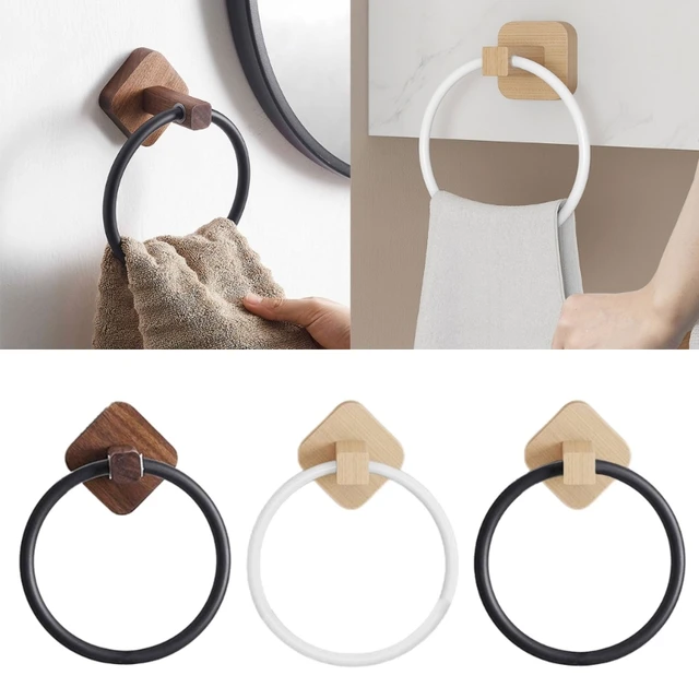 Stamped Leather Loop Towel Ring