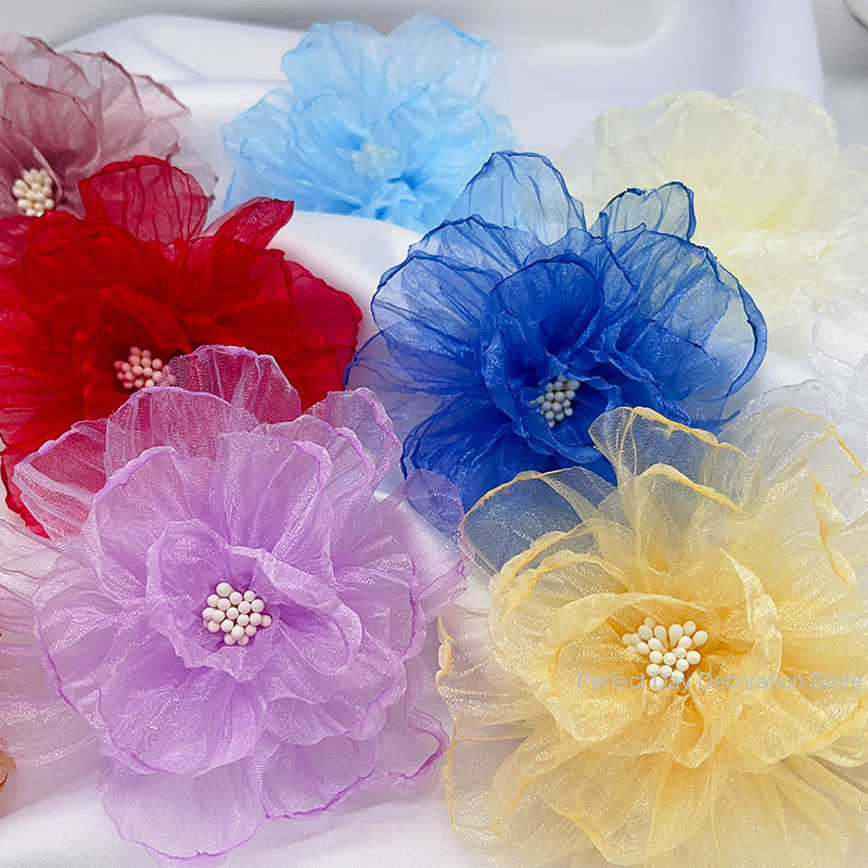 organza, decoração do cabelo, casamento suprimentos, 50pcs