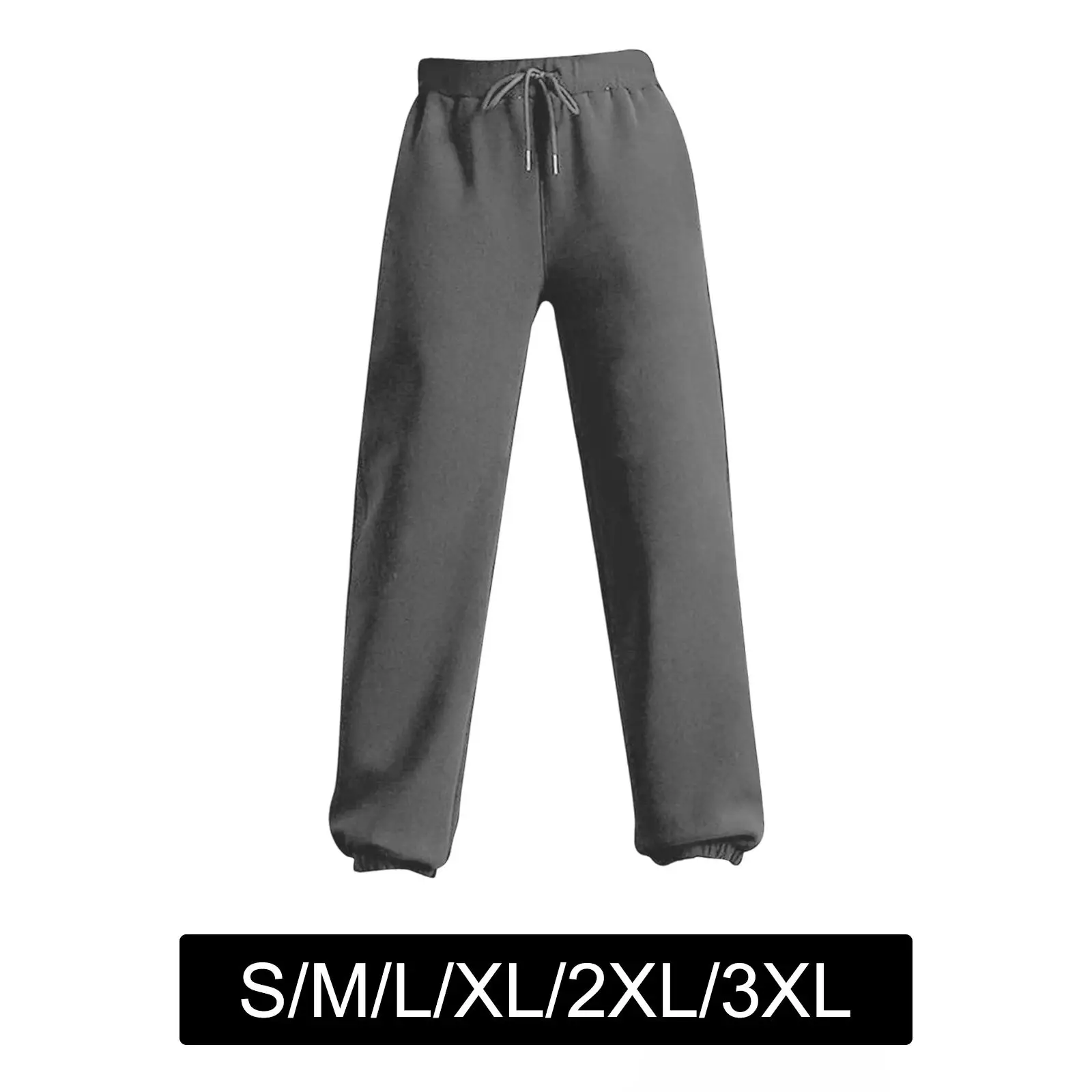 Plush Lined Sweatpants Jogger Pants with Pockets Thermal Breathable Slim Pants for Winter