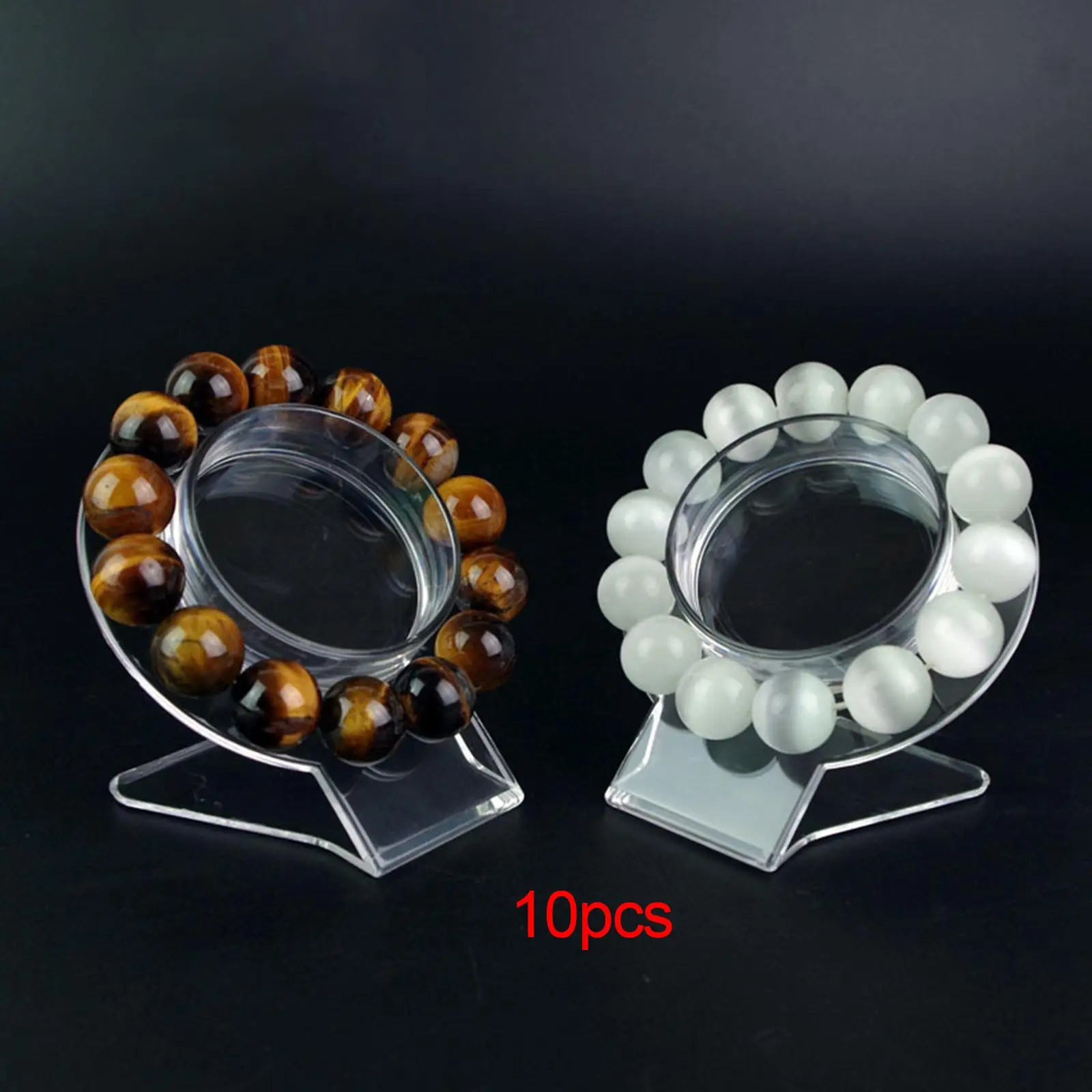 10Pcs Clear Acrylic Bracelet Displays Stands Jewelry Organizer Rack Showcase Bracelet Holder for Store Retail Shop Decoration