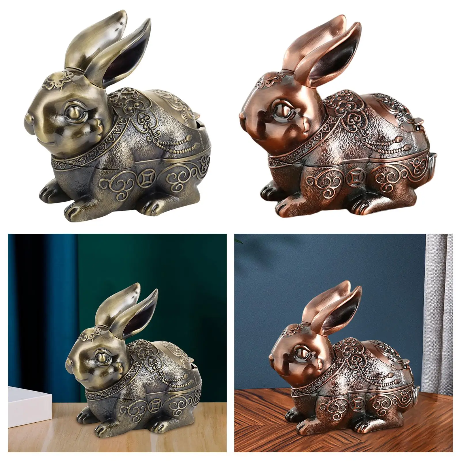 tray Desktop  Holder Decor Ornaments Rabbit Model for Indoor, Ornament  Gifts