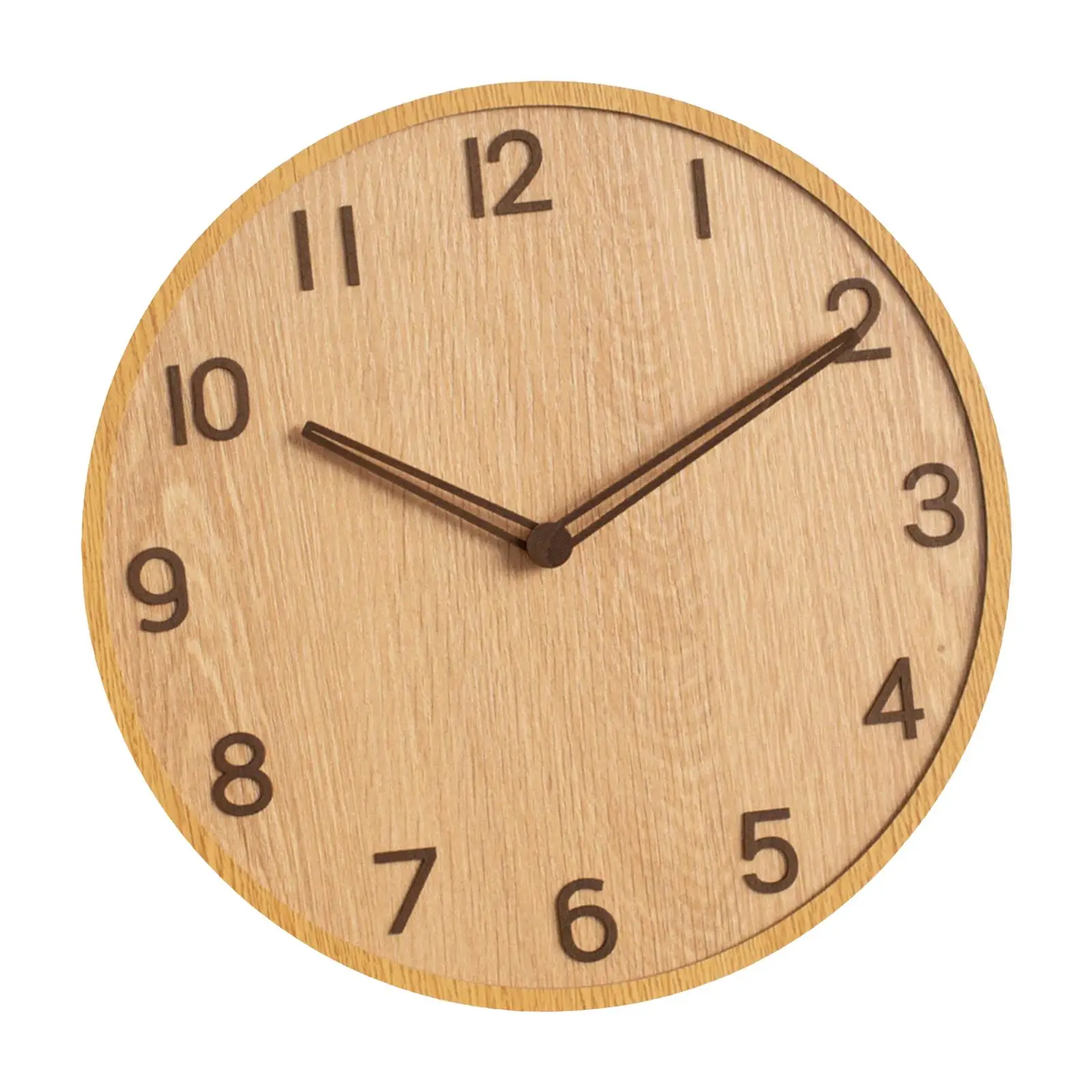 Modern Wooden wall Clock Art Decor Silent Sweep for Home Bathroom Indoor Office