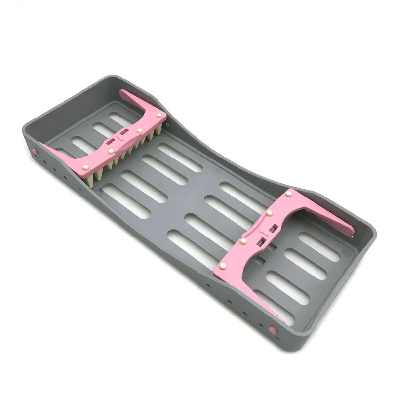 caixa de esterilização dental de alta qualidade com suportes dicas alças instrumento ferramentas odontologia autoclavável