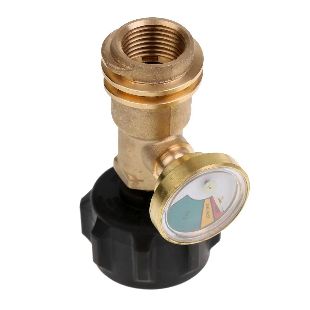 Heavy Duty Solid Brass  Leak Universal for /  Tank Cylinders Gas Pressure Meter