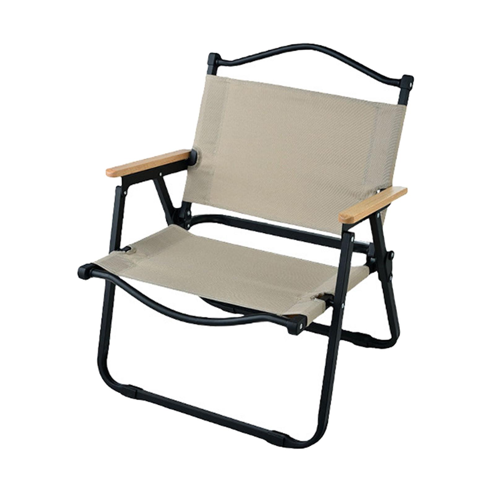 Camping Folding Chair Backrest Chair Outdoor Furniture Portable Armchair Holds 330lbs for Fishing Hunting Garden Hiking Lawn