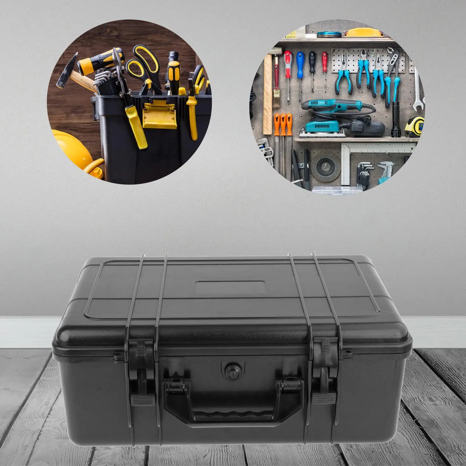 Organizer Tool Box Waterproof Hard Case Durable Tool Case Bag Suitcase Storage Case for Outdoor Indoor Garden Home Accessories