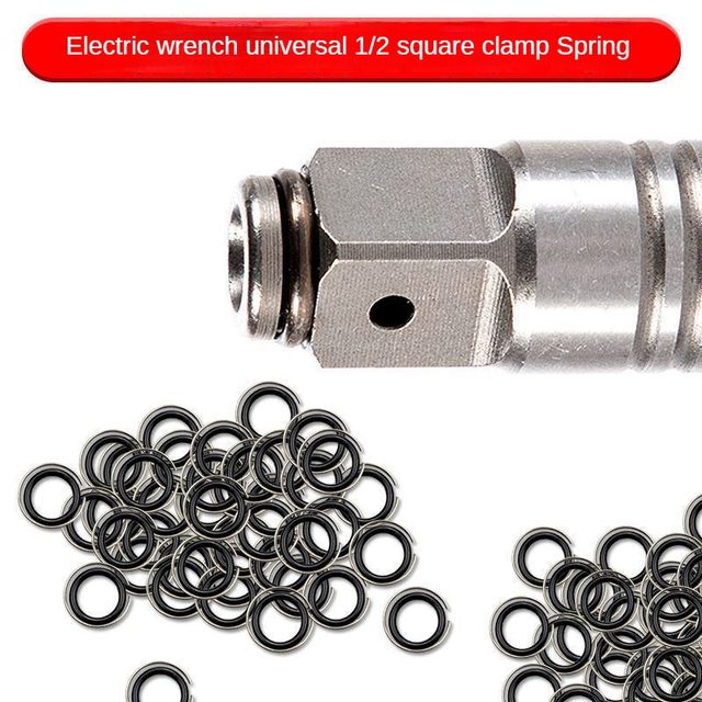 6+6 Sets) 1/2 and 3/8 Impact Retaining Ring Clip with O-Ring for Milwaukee Electric/Pneumatic