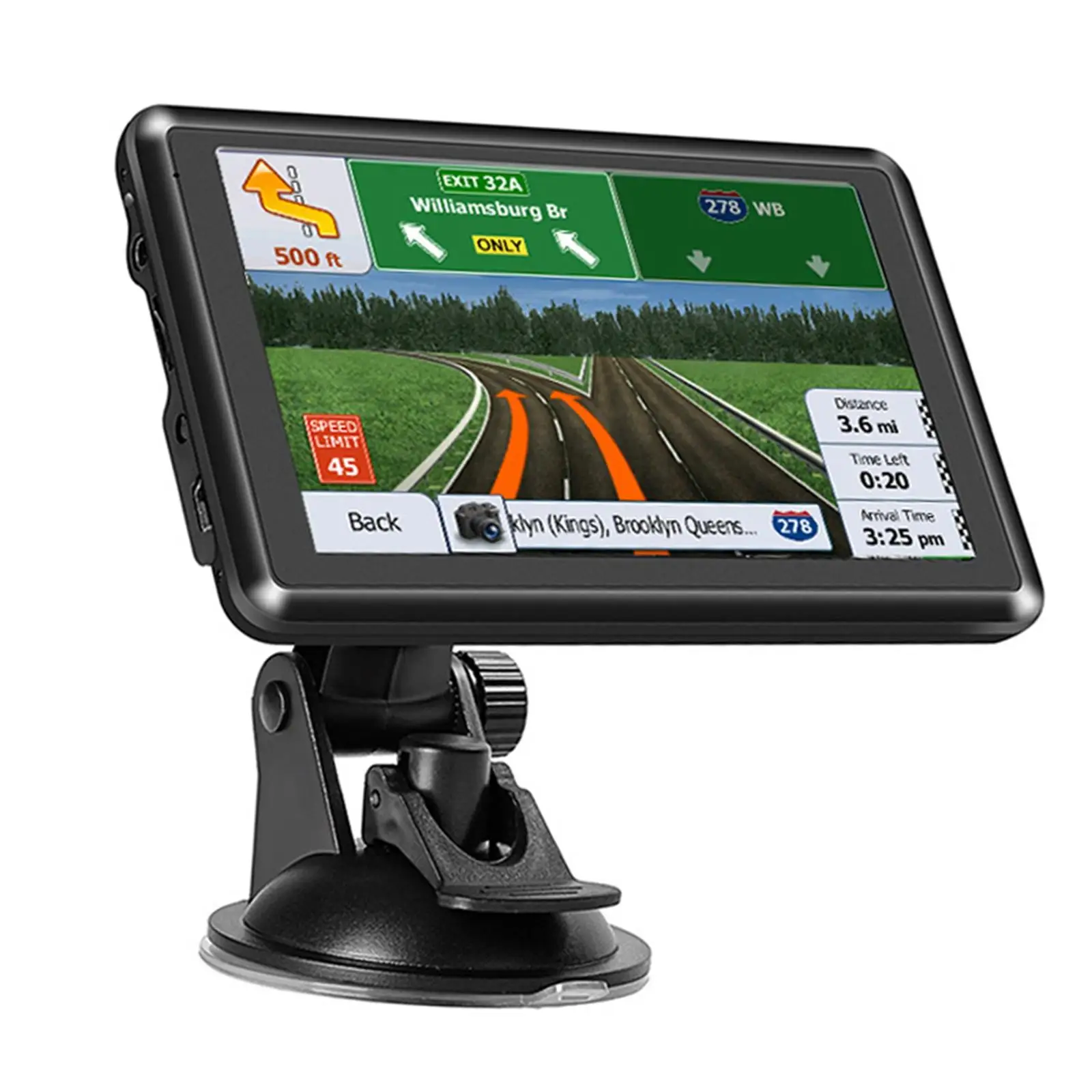 5 inch Touchscreen Car Truck GPS Navigation System GPS Navigator Device, 8G &128 MB Spoken Direction High Resolution Maps