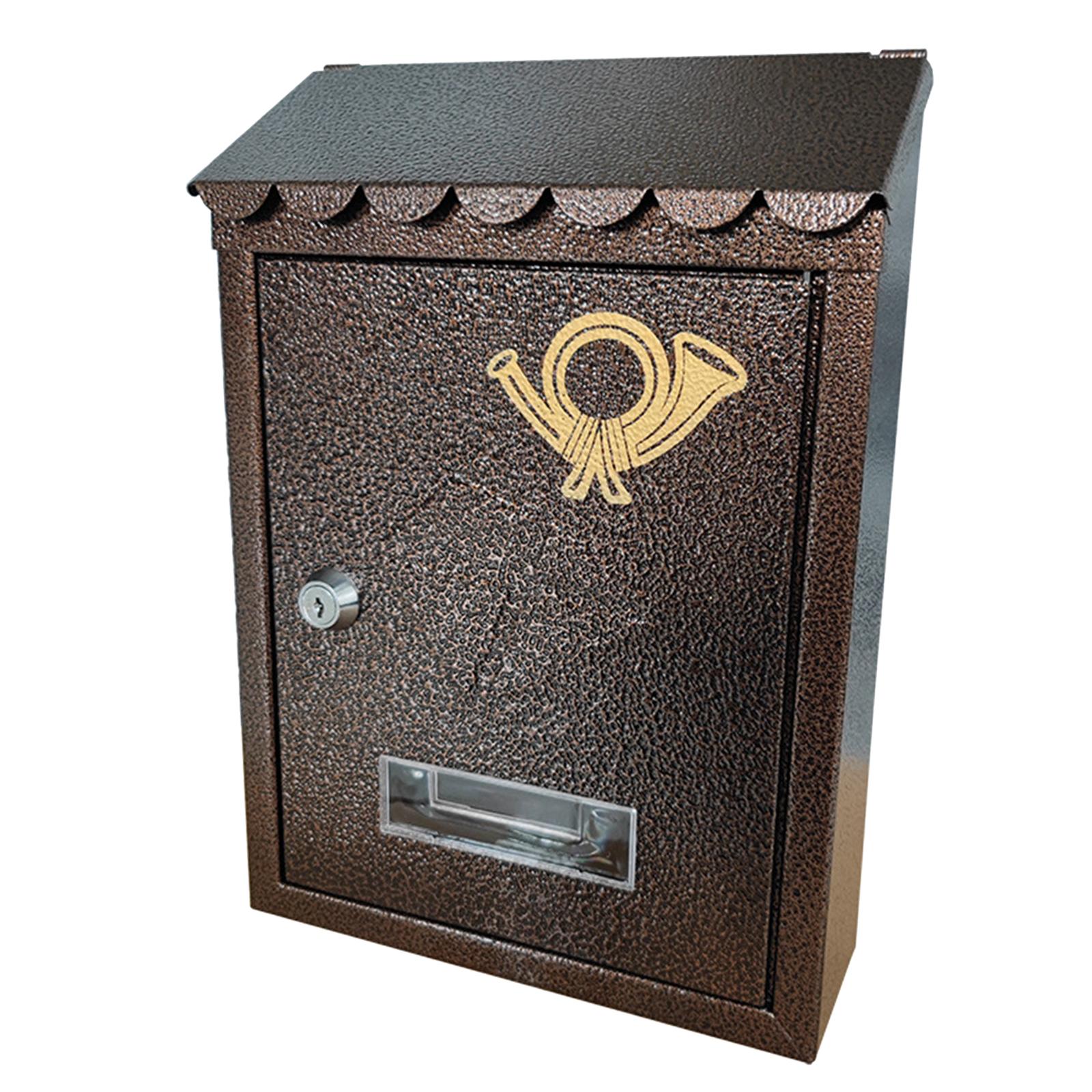 Description Picture 4 of itemWall Mount Mailbox Metal Decorations 21.5x7x30cm Front Door Outside Decorative Letter Magazines Post Lockable Porch Drop Box