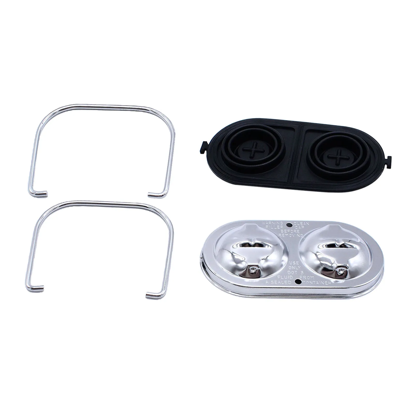 Cylinder Cover Chrome/ Direct Replacement/ Master  Simple Operation Dual Kit with Bails Gaskets for  .7L Simple operation