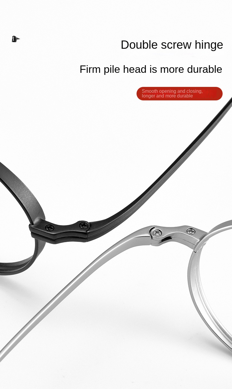 Japanische Reine Titan Brille Rahmen Handgemachte Retro Oval Runde Männer Brillen Frauen Myopie Lesen Brillen Rahmen – Detail 4