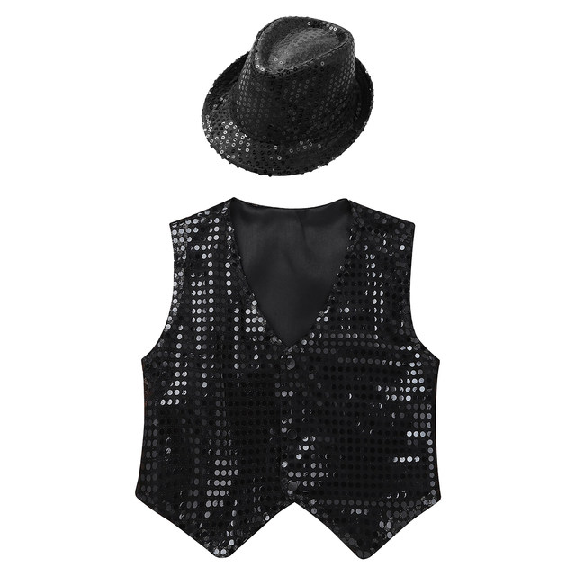 Gilet da Paillette Nero per bambino