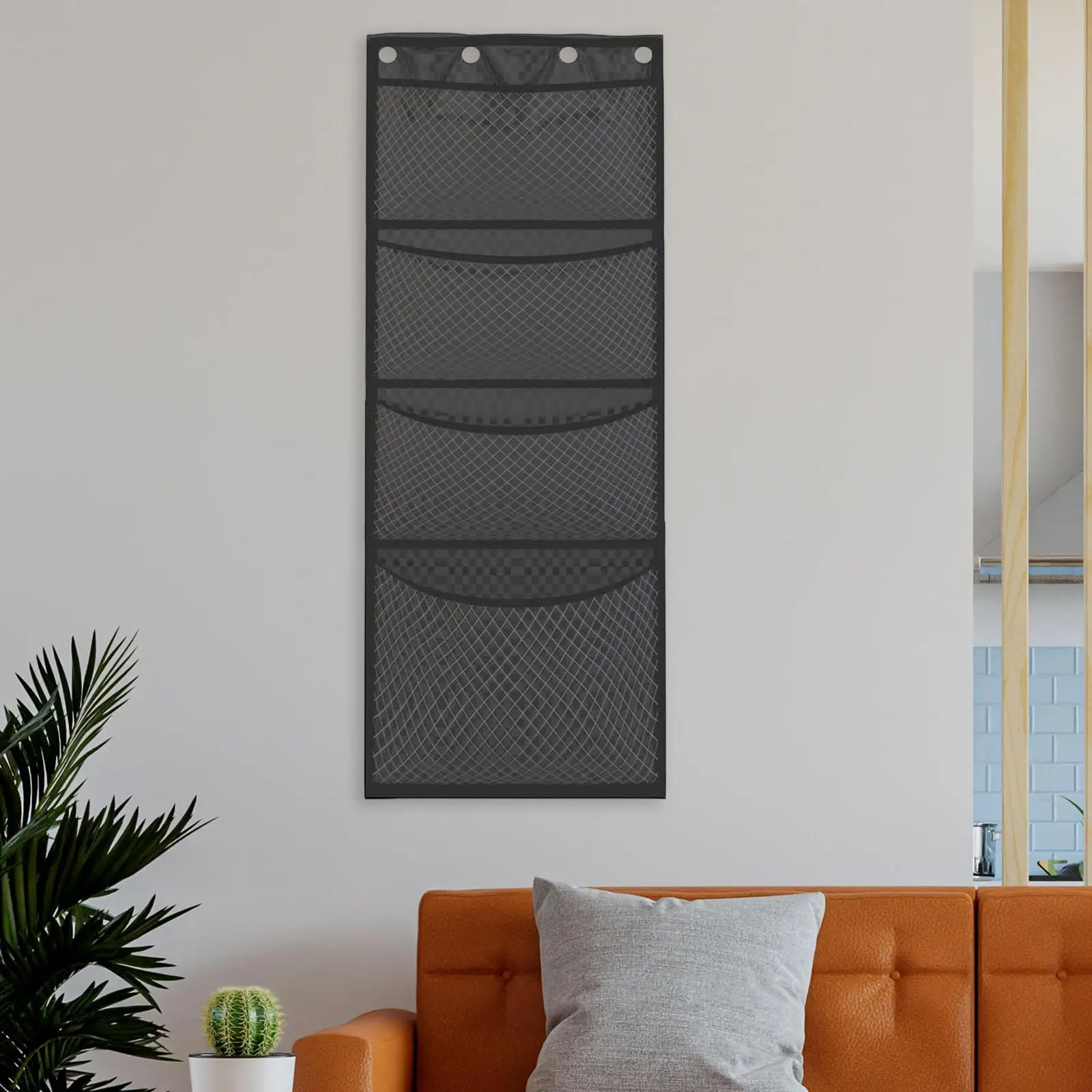 Hanging Hanging Mesh Bags Breathable Hanging Organization with 4 Large Pockets Durable Storage Pockets for Bedroom Closet Wall