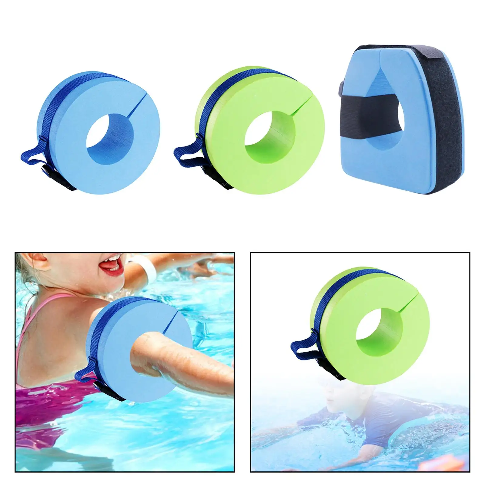 EVA Foam Swim Aquatic Cuffs with Quick Release Buckle Swimming Arm Bands