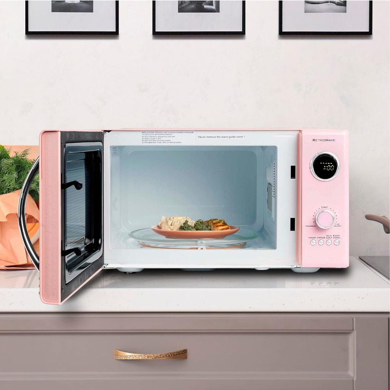 Title 13, Nostalgia Retro Countertop Microwave Oven - Lar...