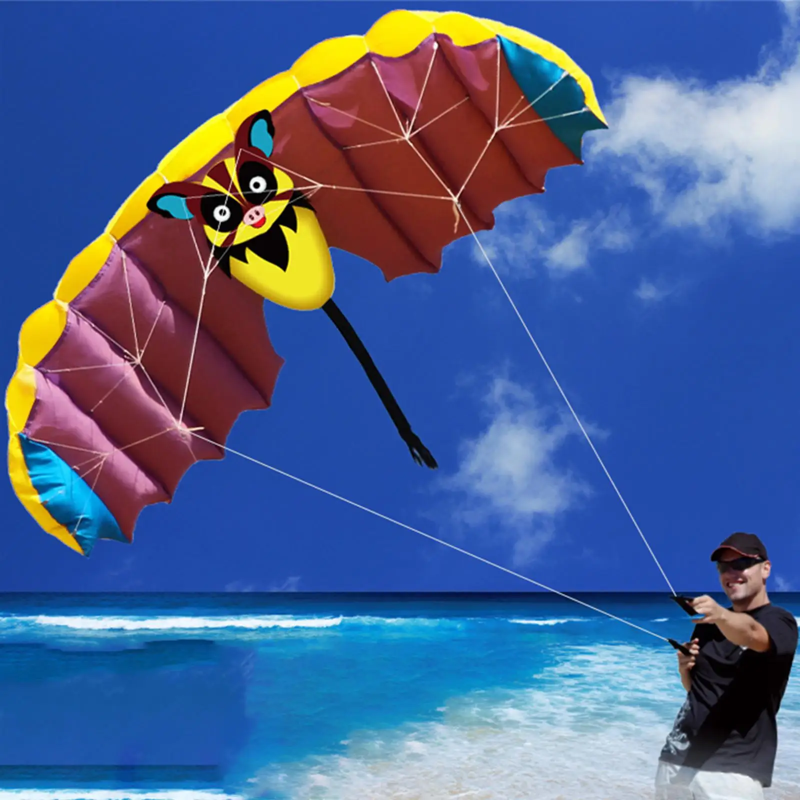  Kite with 30M  String Flying  Parafoil for Garden Boys Adults