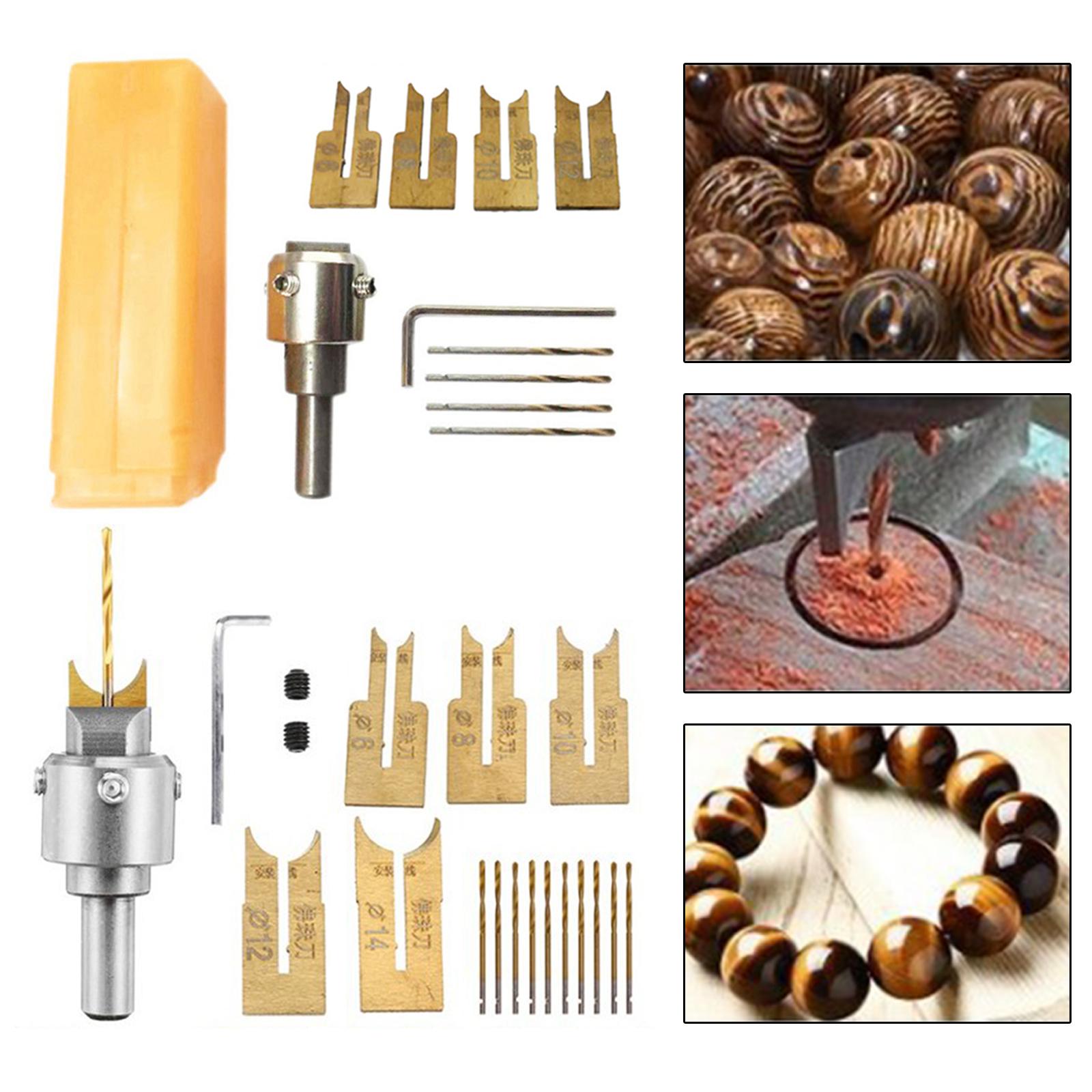 Wooden Beads Drill Bits Wood Bead Maker Jewelry Making Milling Cutter Set