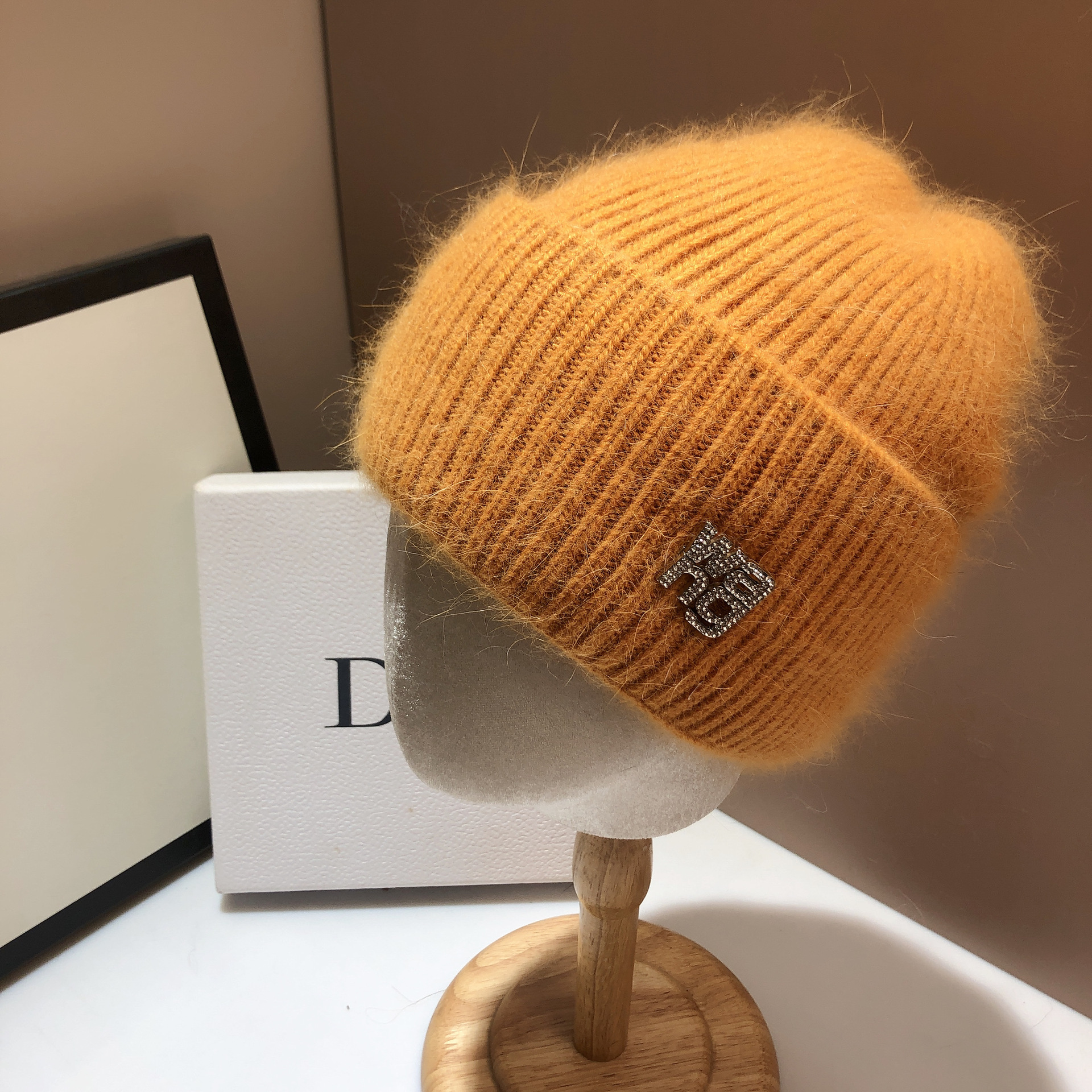 Title 17, 21 Colors Real Rabbit Fur Beanies Winter Hat fo...