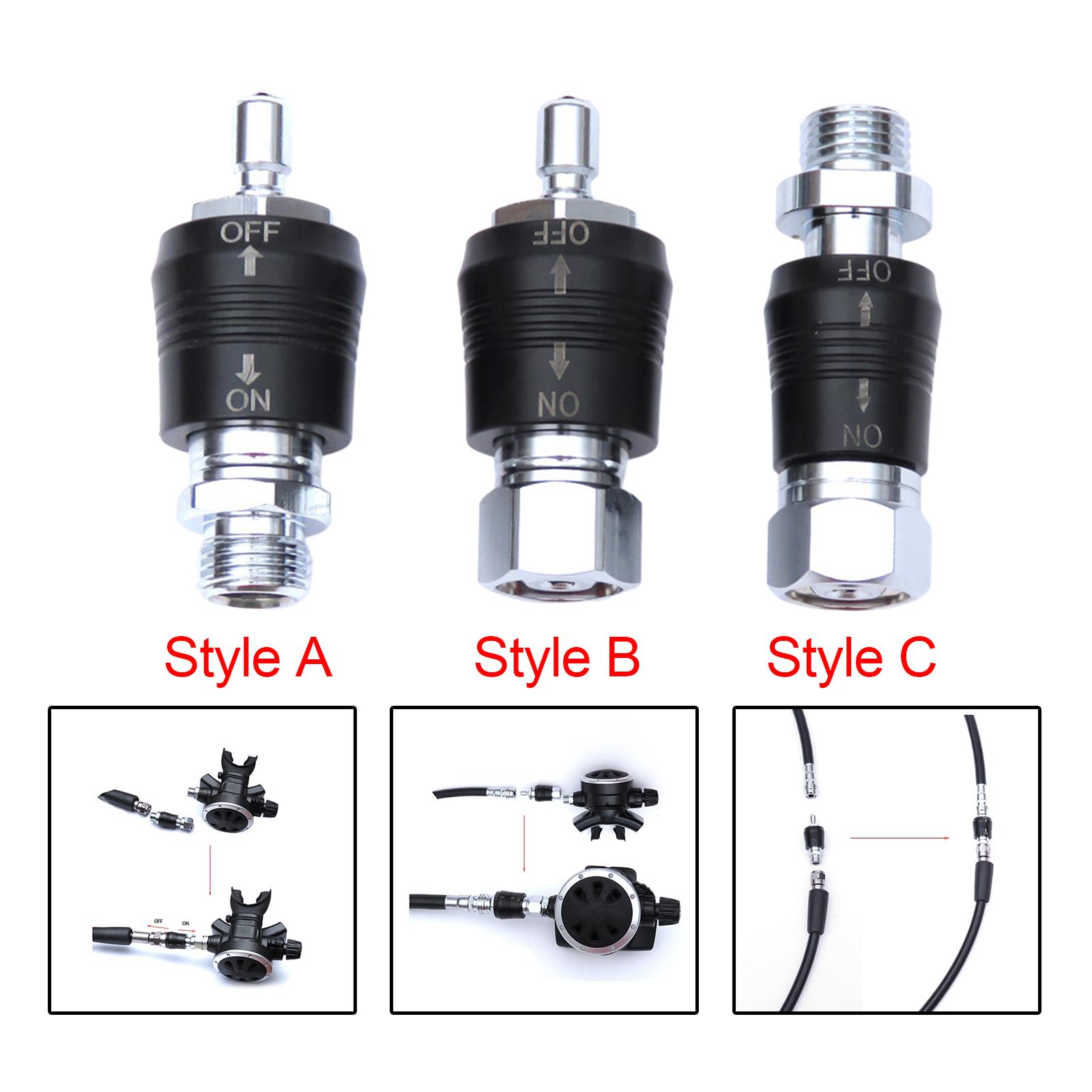 Scuba Diving Regulator Adaptor with On Off Switch BCD Low Pressure for Diving Regulator Hardware