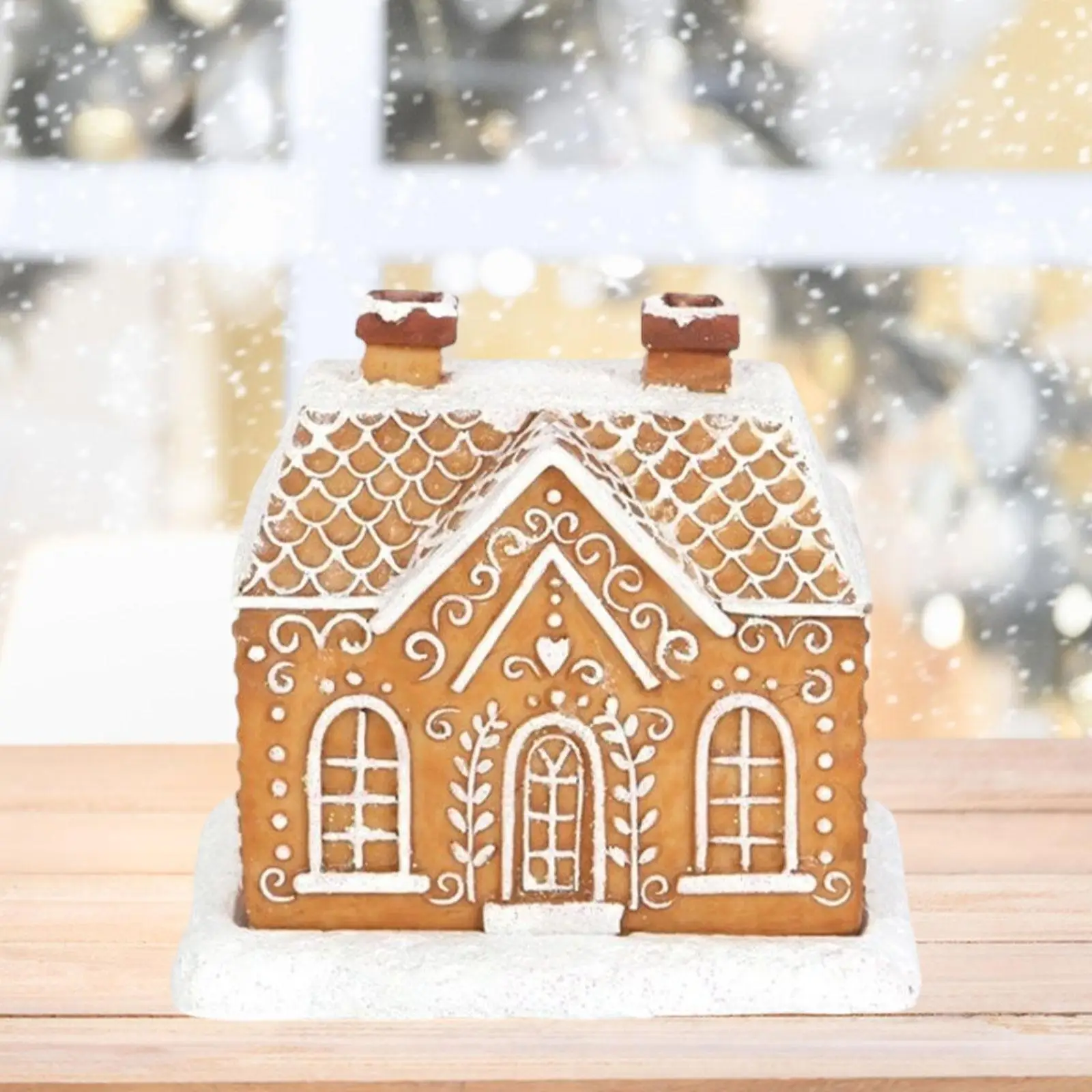 Christmas Cabin Incense Burner Creative Decorative for Centerpiece Home