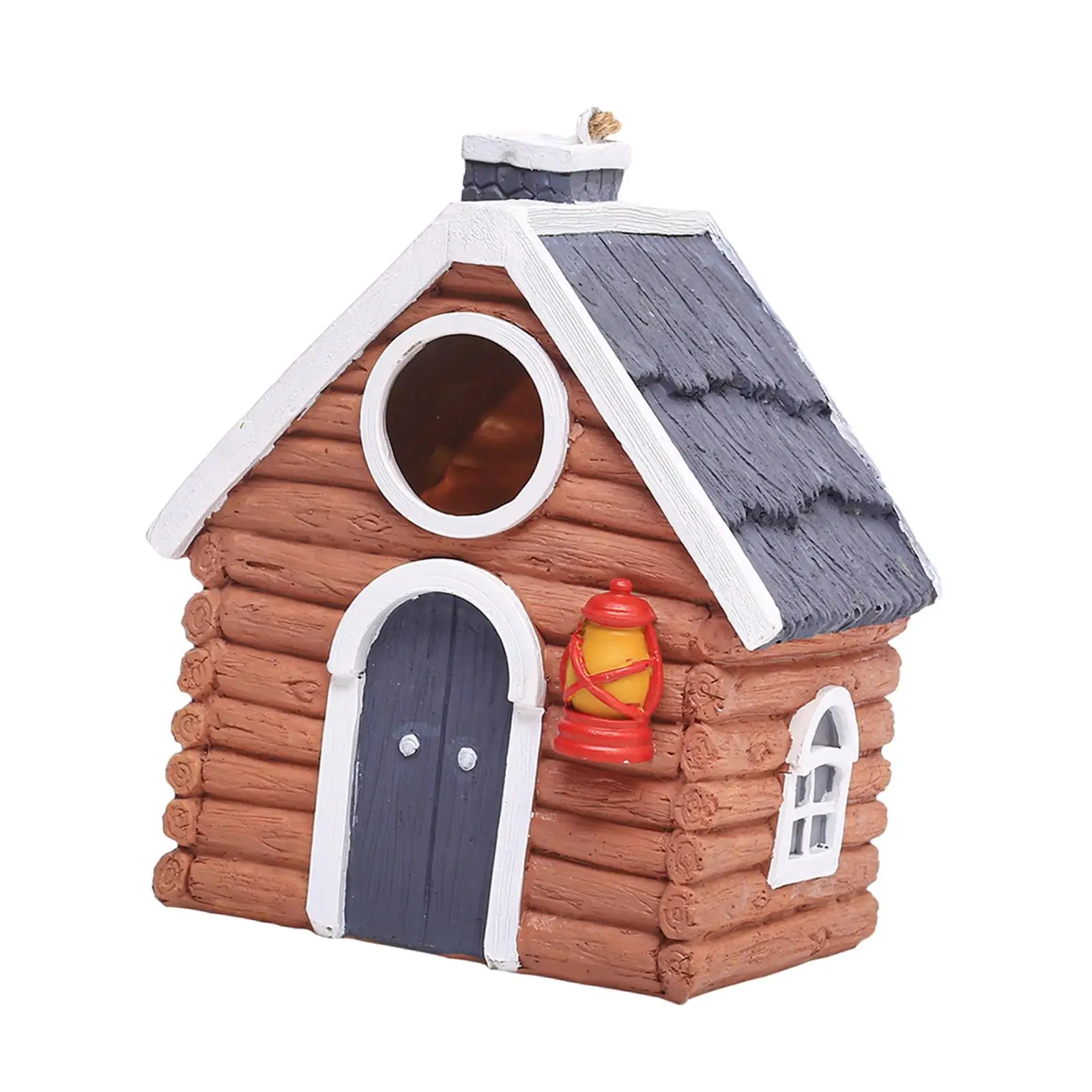 Bird House Rustic Bird Breeding Box Small Bird Rest Place Garden Decorative Cottage for Fence Garden Backyard Trees Yard