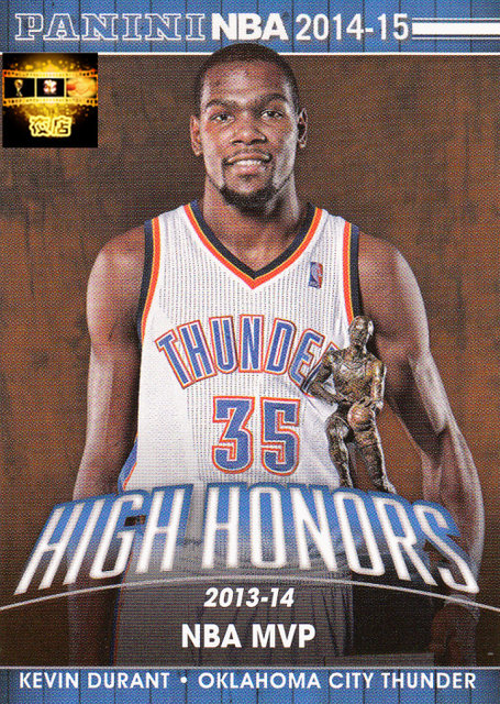 Kevin Durant Oklahoma City Thunder Genuine Panini NBA Star