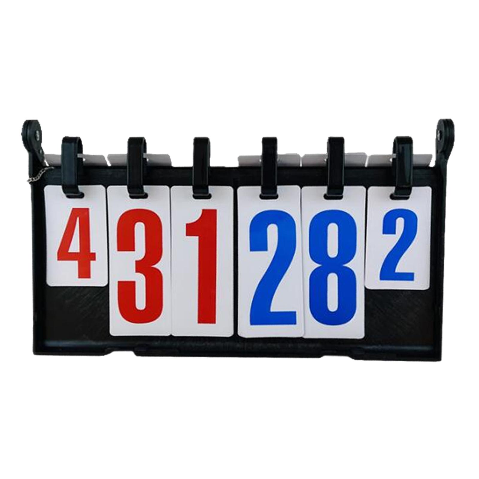 Tabletop Scoreboard 6 Digital Score Keeper Professional for Basketball Soccer Team Games Indoor Outdoor Sports Volleyball