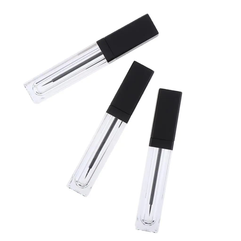 3Pcs 6ml Empty Mascara Tubes Tubes Eyeliner Vials Bottles Container With Plugs, Great for Trip