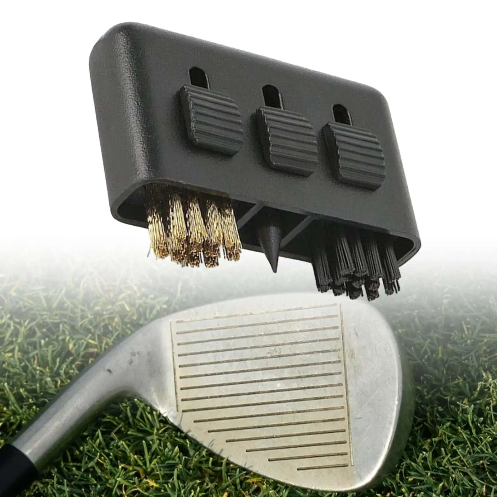 3 in 1 Golf Club Brush Retractable Restorer Cleaning Tool Golf Training Aids with Clip Groove Cleaner Tool Portable for Golfer