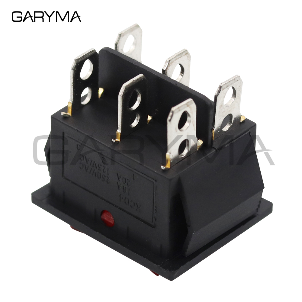 Description Picture 6 of item6-Terminals 3 Position ON/OFF/ON DPDT Boat Rocker Switch 16A 250VAC 20A 125VAC Black Red