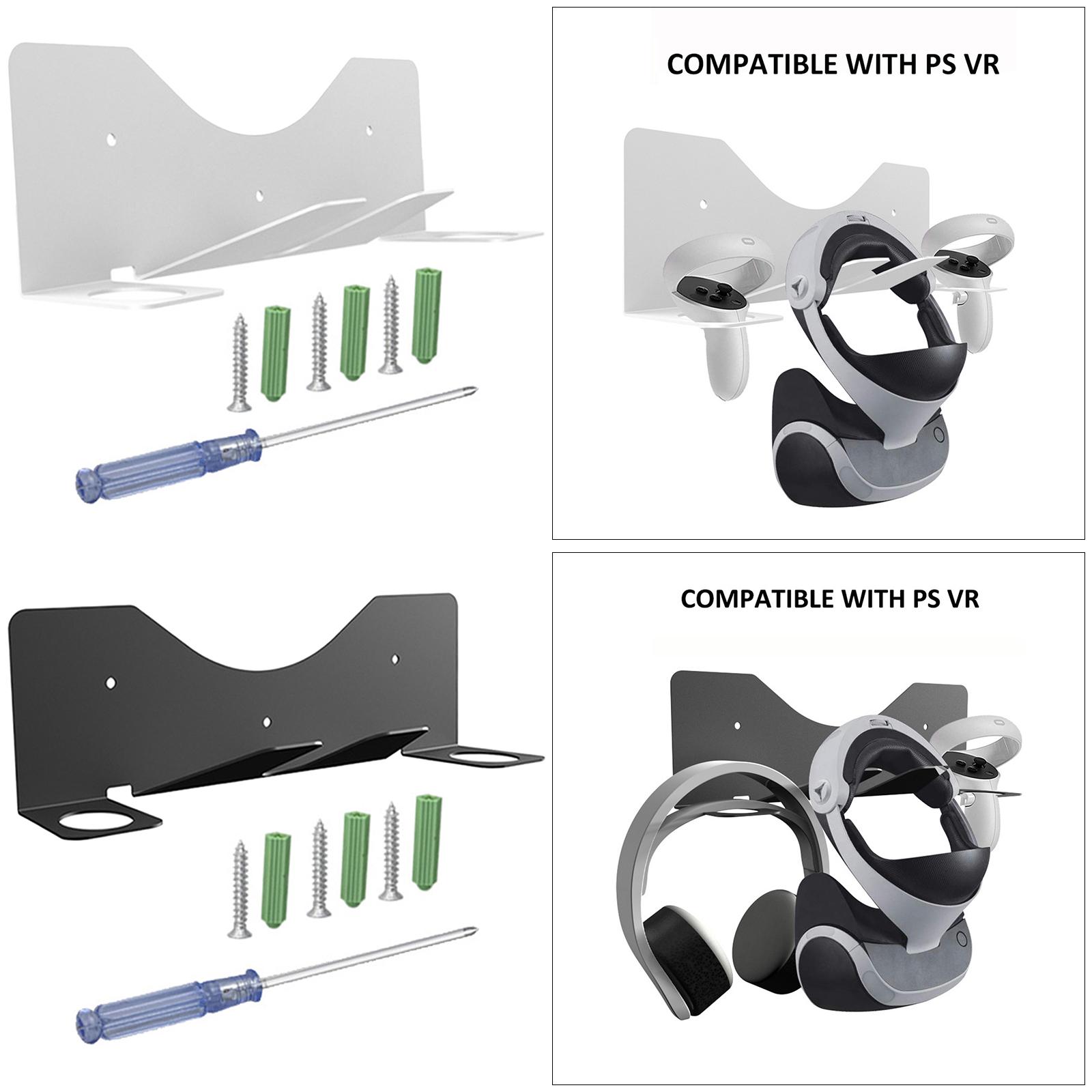 Metal VR Wall Mount Stand Save Space Organizer Hanger Holder for Quest 2 Headsets and Controllers