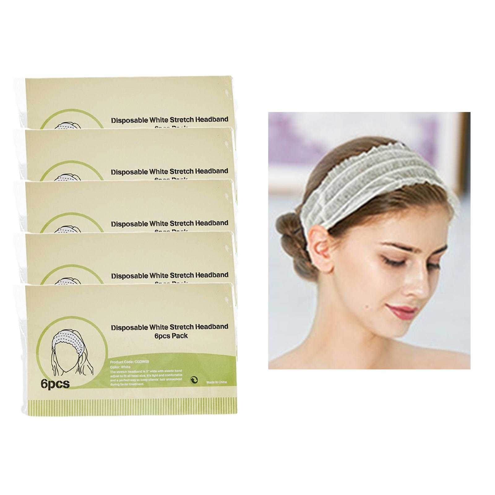 30pcs Non-woven , Disposable Elastic Hair Wraps, Skin Care, Hair Accessory, for Makeup