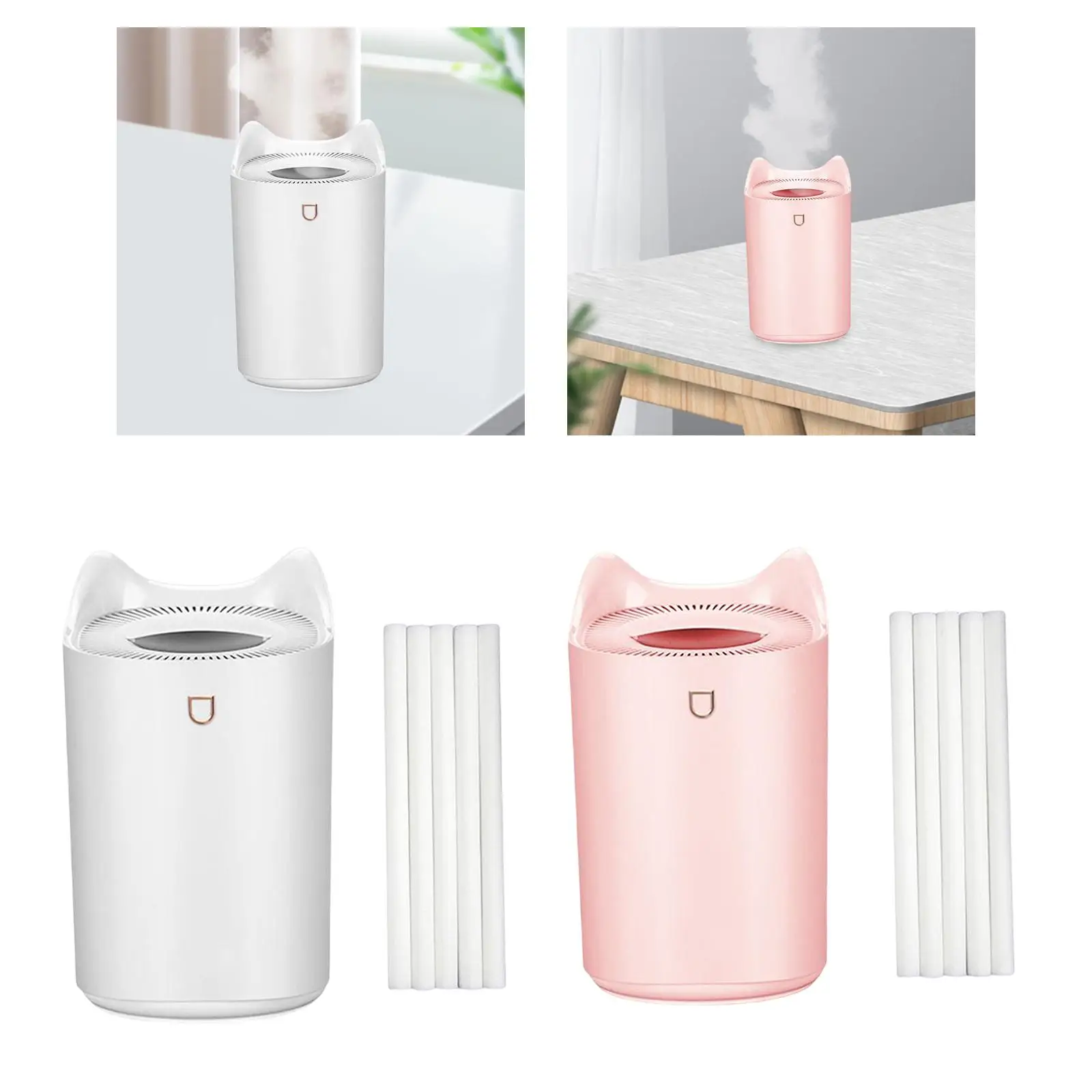 Portable Air Humidifier Essential Diffuser Oil Night Light Mute