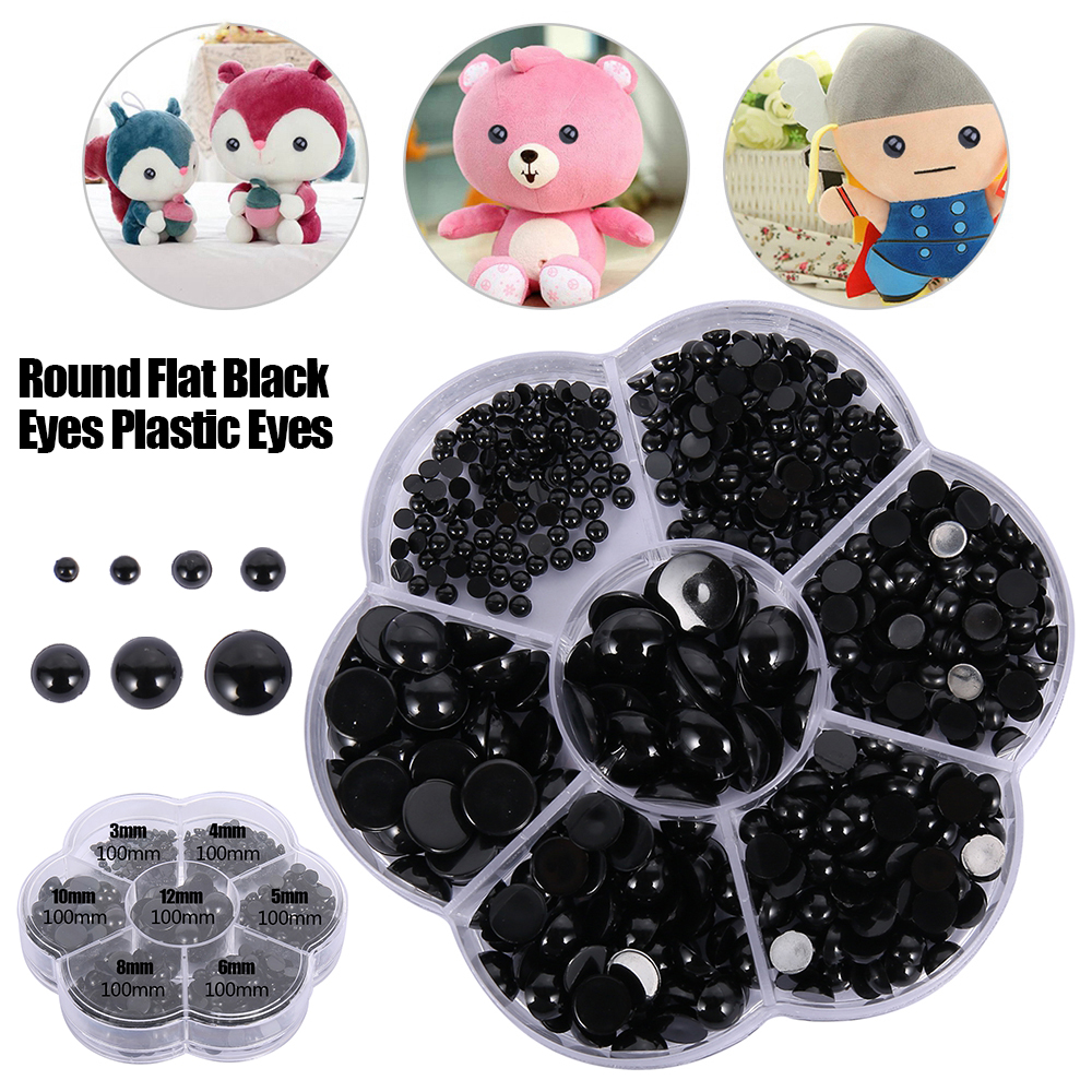 150/500Pack Puppe Machen Augen Kunststoff Sicherheit Augen Knopf Handwerk Sicherheit Augen für Bär Weiche Spielzeug Stofftier Puppe DIY Zubehör – Detail 2