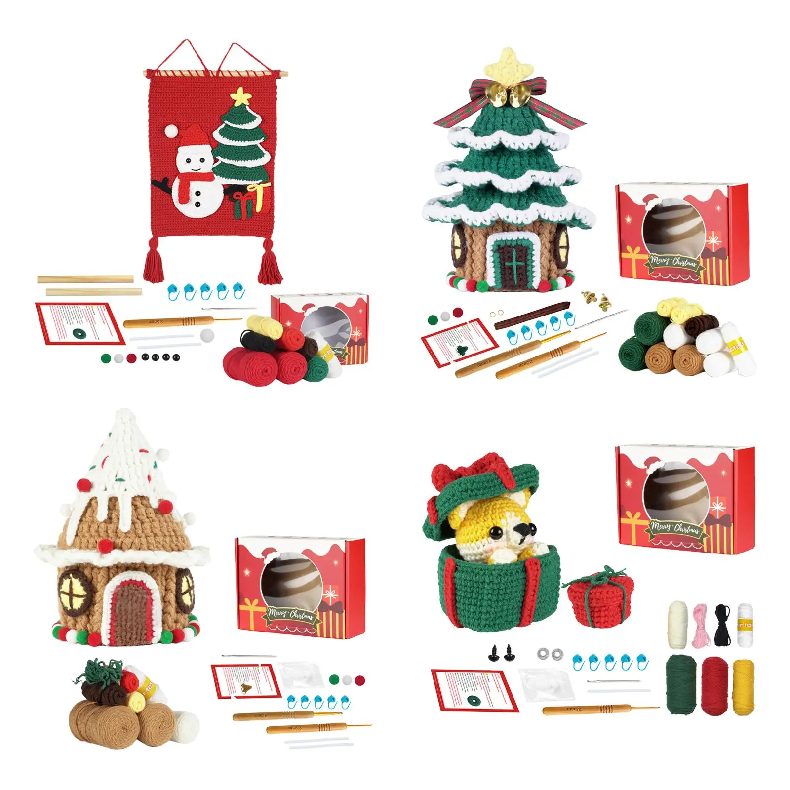 Christmas Crochet Kits Make Your Own Doll Crochet Starter Kits for Christmas Gift Patios Birthday Gift Christmas Tree Porches