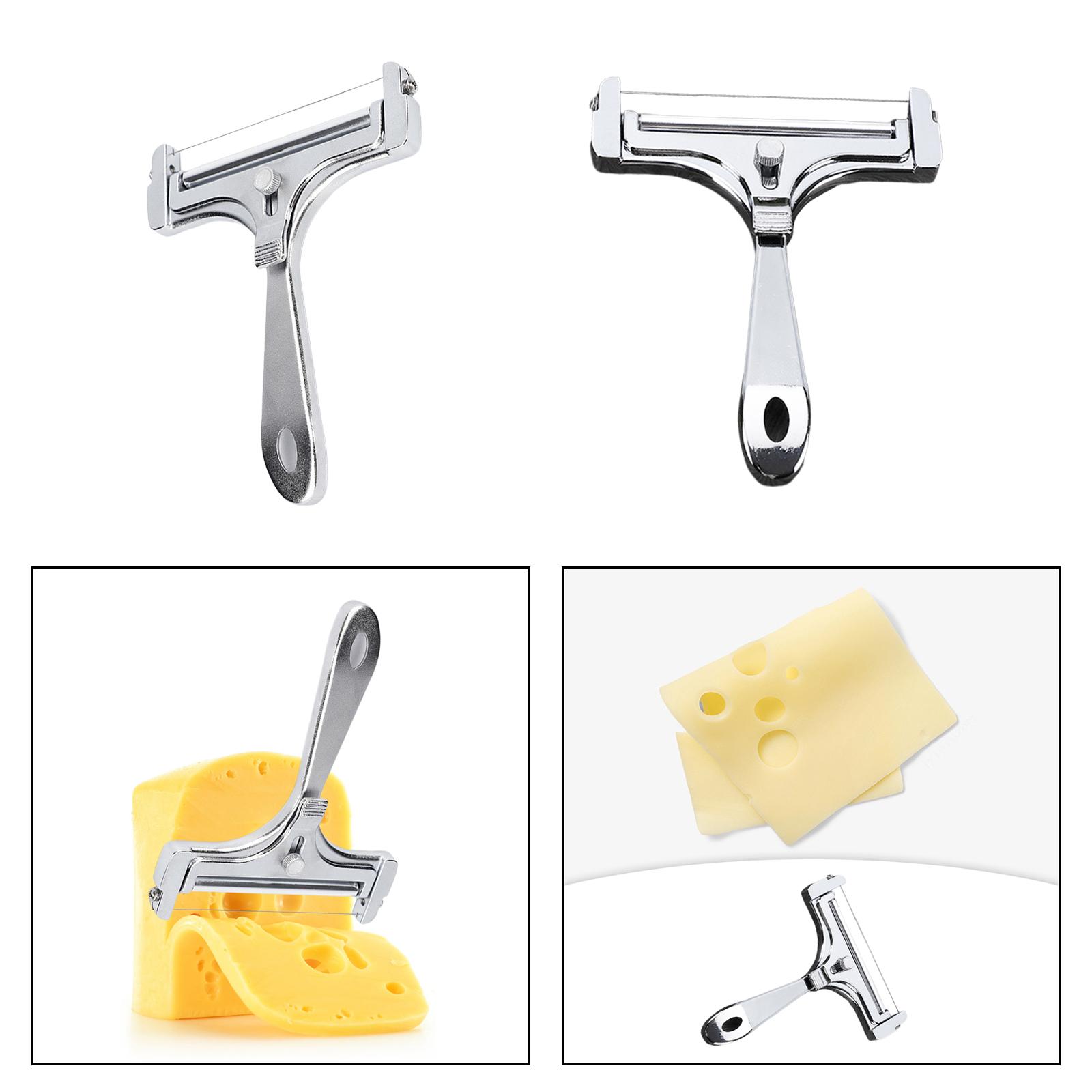 Cheese Slicer Mozzarella Handheld Butter Cutter Heavy Duty Adjustable Thickness Cheese Block Curler Cheese Cutter Grater