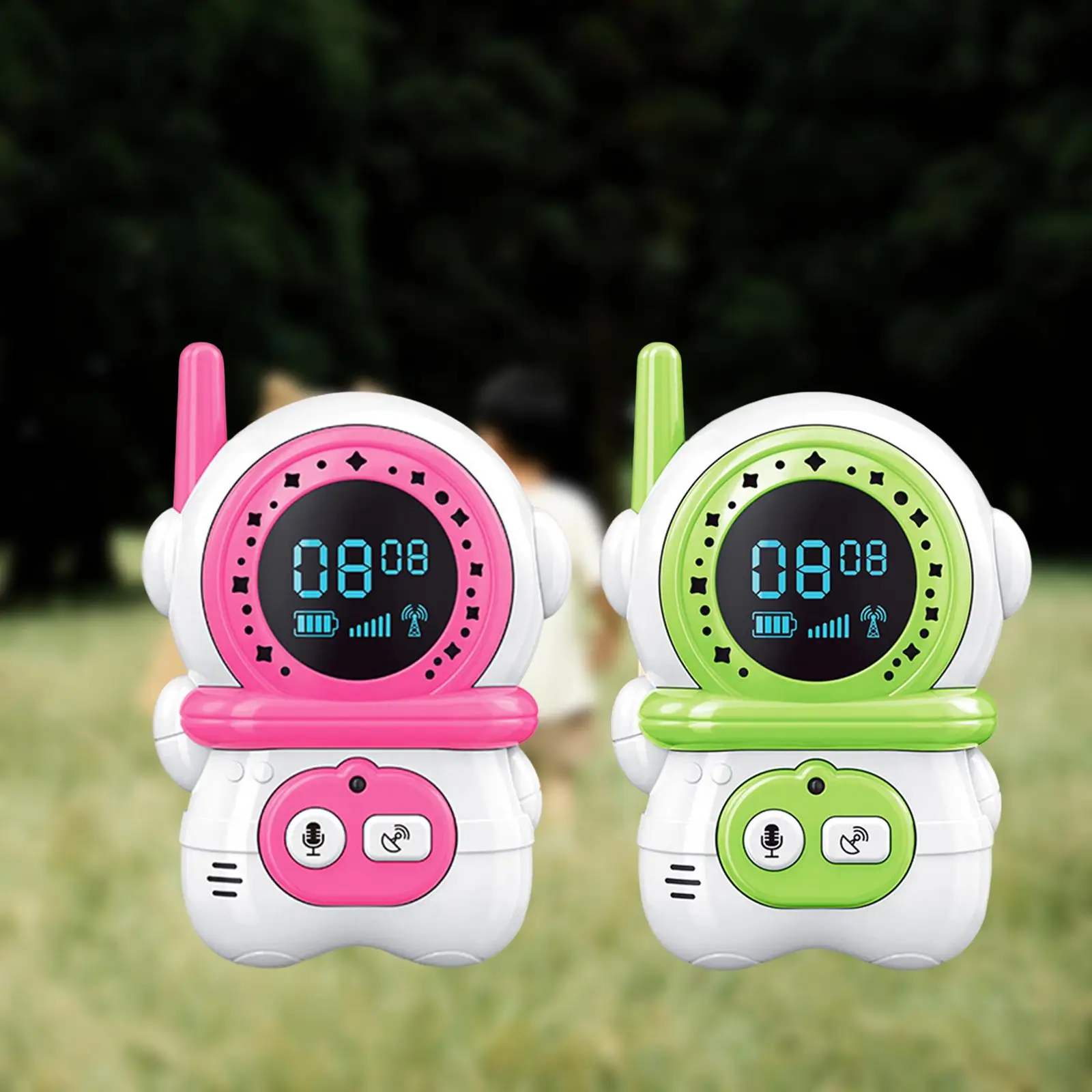 2 Pieces Kids Walkie Talkies Portable for 3-12 Years Old Travel Family Games