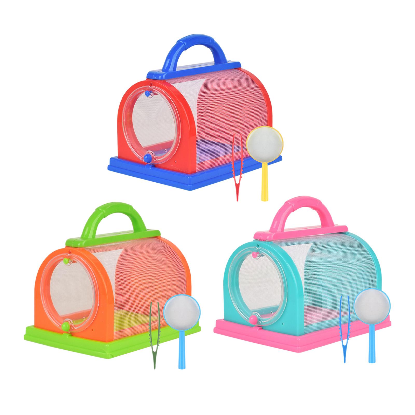 Butterfly Observation Box with Magnifying Glass Cage Observe Viewer Container for Outdoor Activities Backyard Camping Childs Toy