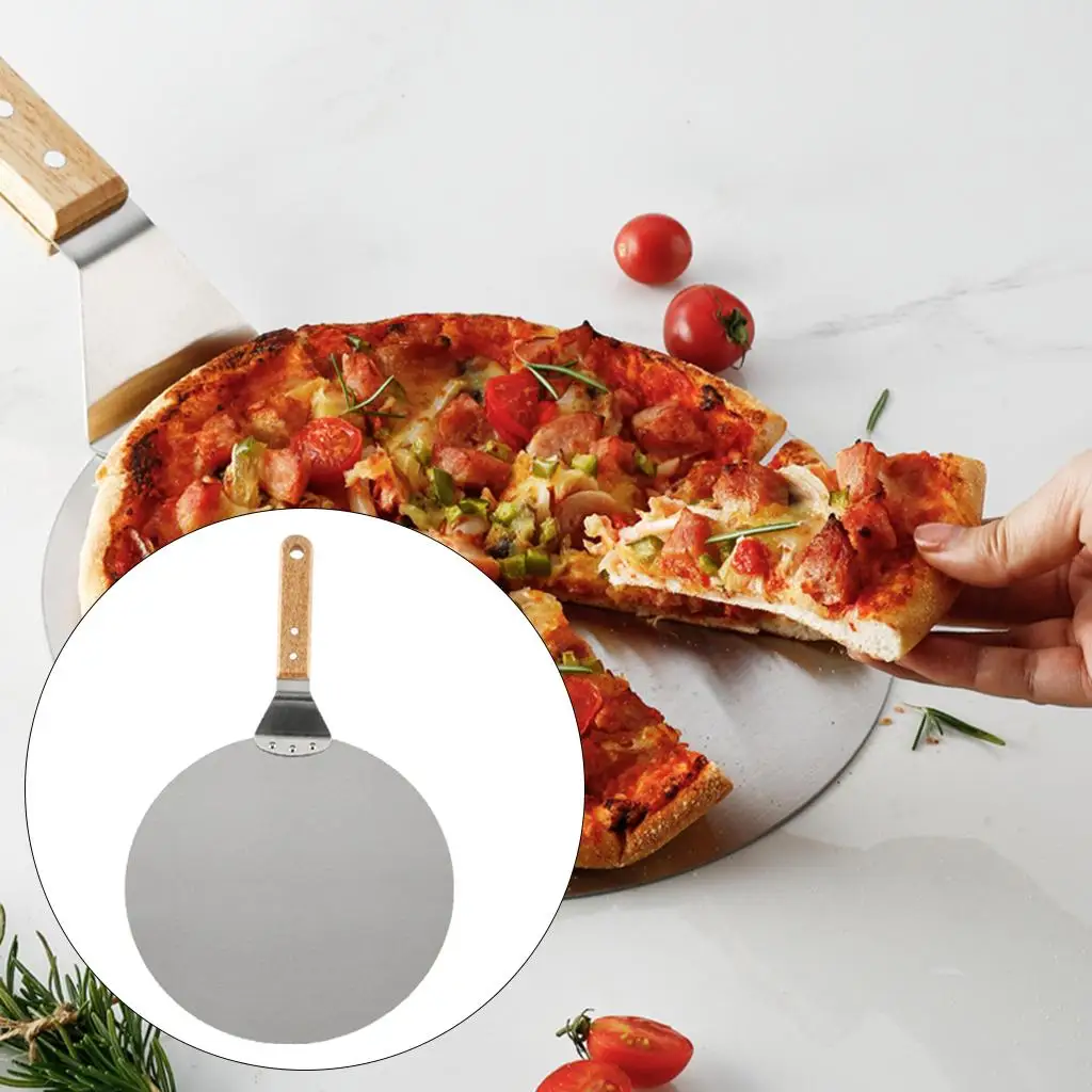  Paddle 12inch Large Stainless Steel Peel with Wooden Handle for  Bread Baker Oven BBQ Turning Peel Spatula Tool