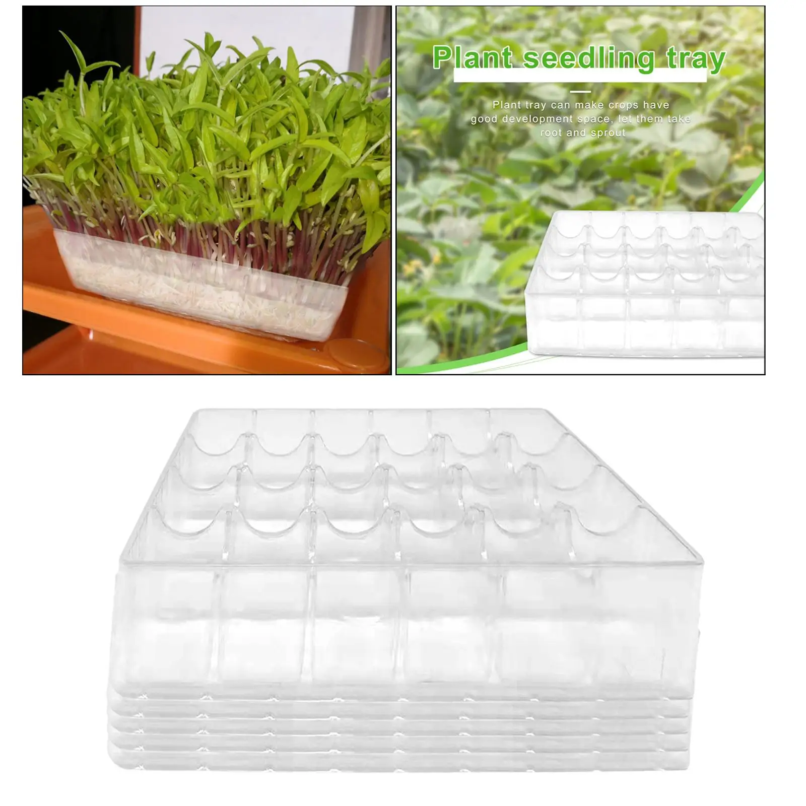 Plastic Nursery Pots Planting Seed Tray Kit Cells Seed Tray Grow Box Seedling Starter Germination Kit Garden Grow Box