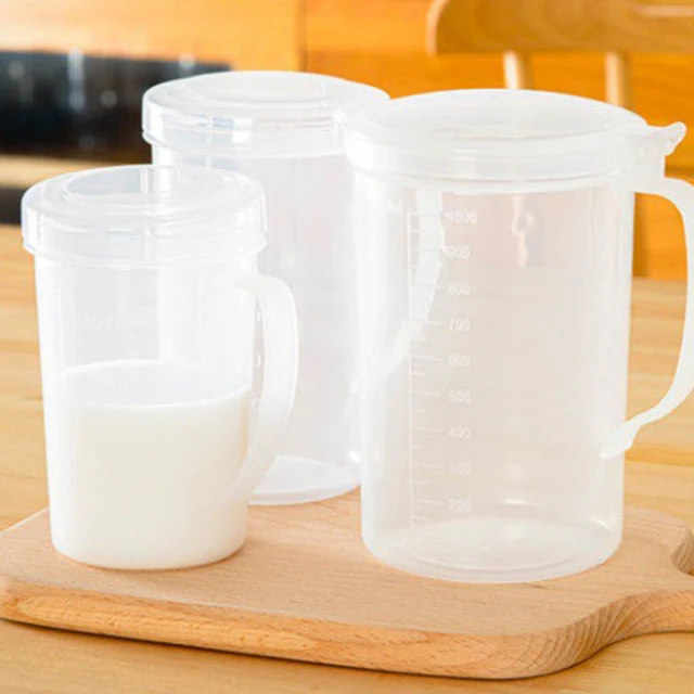 Hot Plastic Ounce Measuring Cups and Mixing Pitcher for Baking with Lid  Liquid Measuring Jugs Jar in Ml with Splash Guard - AliExpress